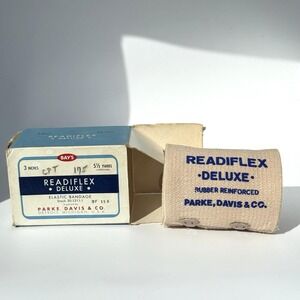 VTG Parke-Davis ReadiFlex Deluxe Elastic‎ Bandage w/ Box – 3" x 5.5 yd USA